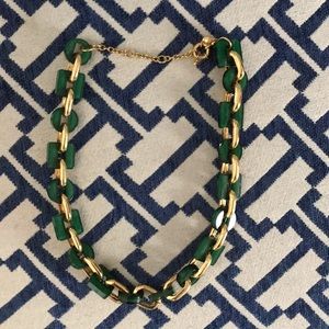 JCrew green/gold necklace. Offers welcome